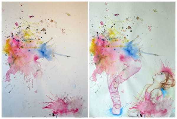600x405 3 Year Old Splashes Watercolor On Paper. Then Mom Does This And