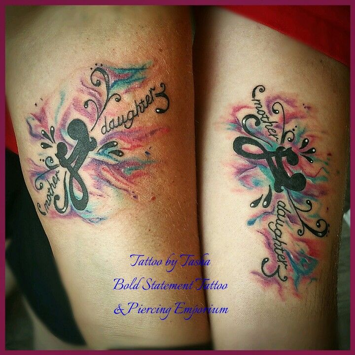 720x720 Matching Mom And Daughter Watercolor Tattoos Tattoo Portfolio