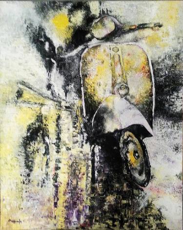 375x470 Original Fine Art Motorcycle Watercolor Paintings For Sale