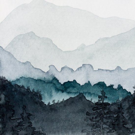 550x550 How To Paint Watercolor Mountains (Craft Gawker) In 2018 Toilet
