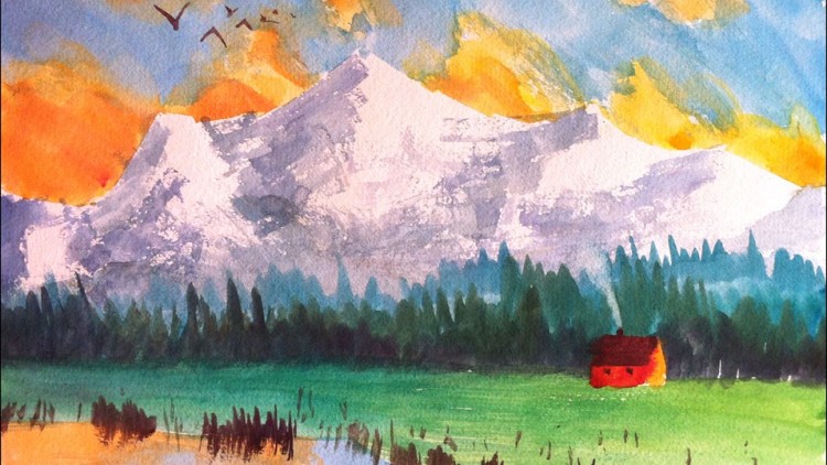 750x422 Paint This Mountain Watercolor Painting In 3 Easy Steps Udemy