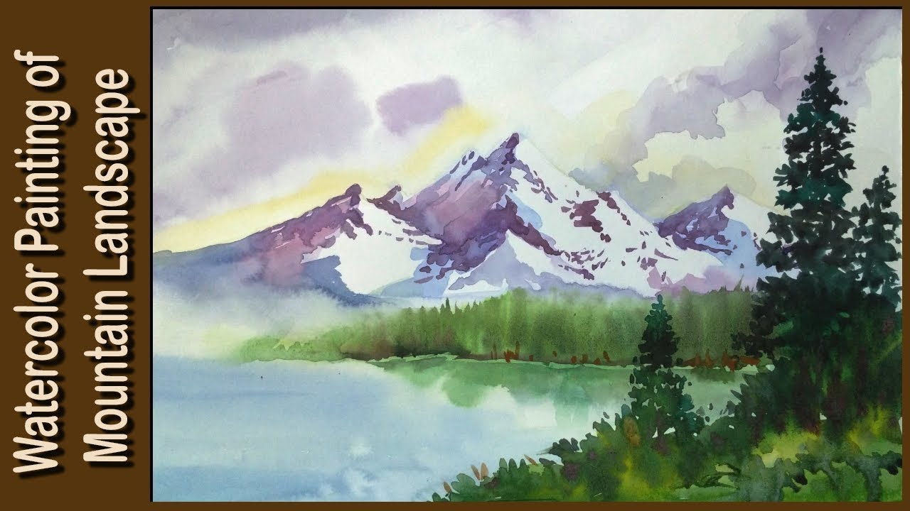 1280x720 Watercolor Painting Watercolor Tutorial Of Simple Mountain And