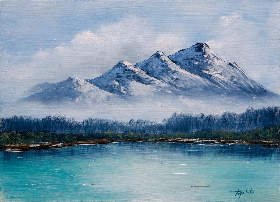 1111x800 Frosty Mountains Oil Painting Fine Arts Gallery