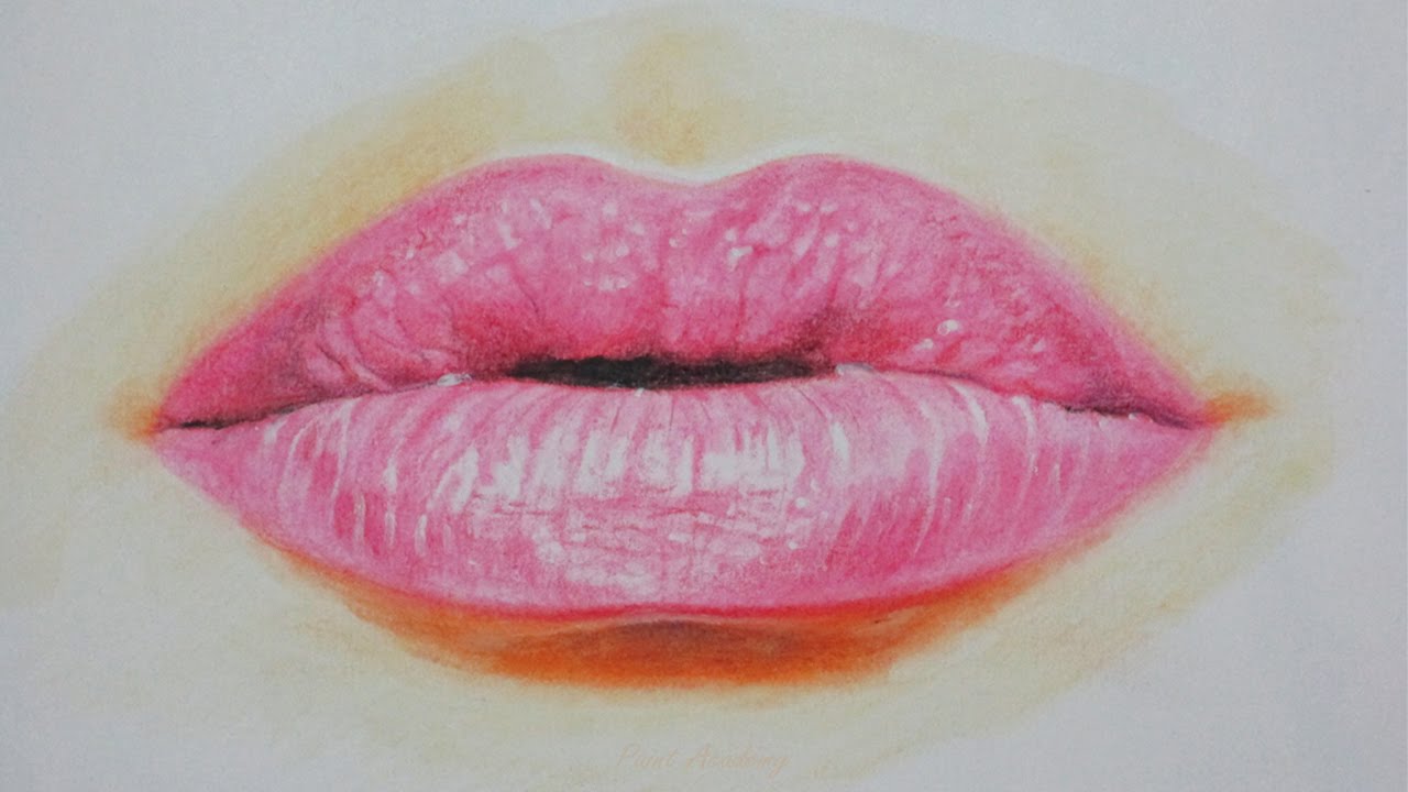 1280x720 How To Draw Realistic Lips With Watercolor Pencil
