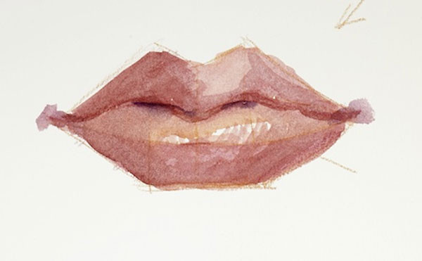 600x371 How To Paint Watercolor Portraits The Easy Way The Mouth