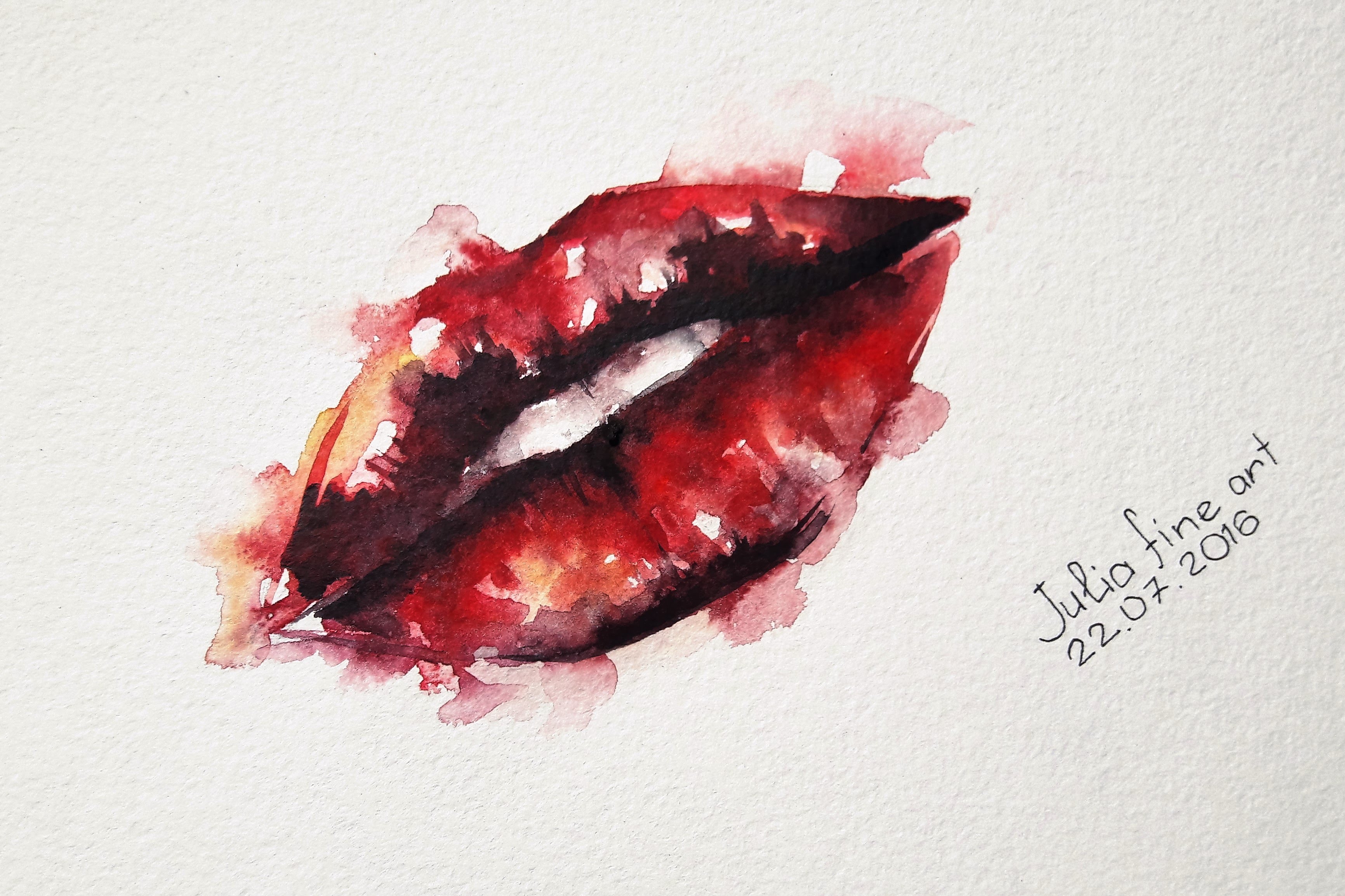3464x2310 How To Paint Lips With Watercolor Julia Fine Art