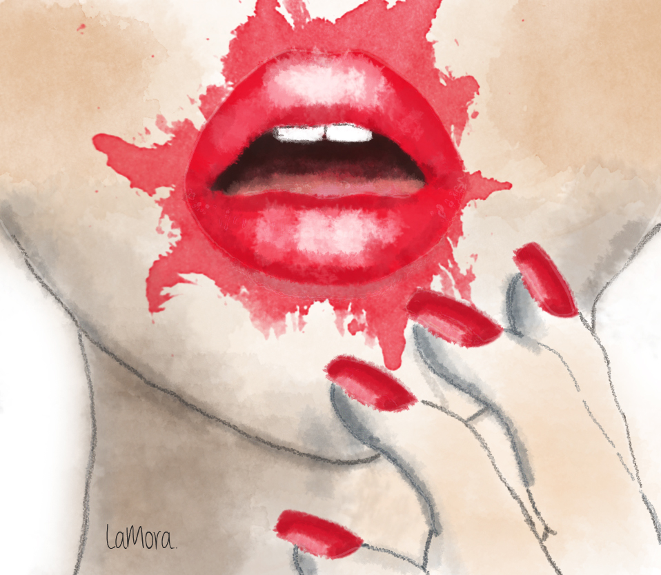 958x834 Watercolor Lips By Lalamora