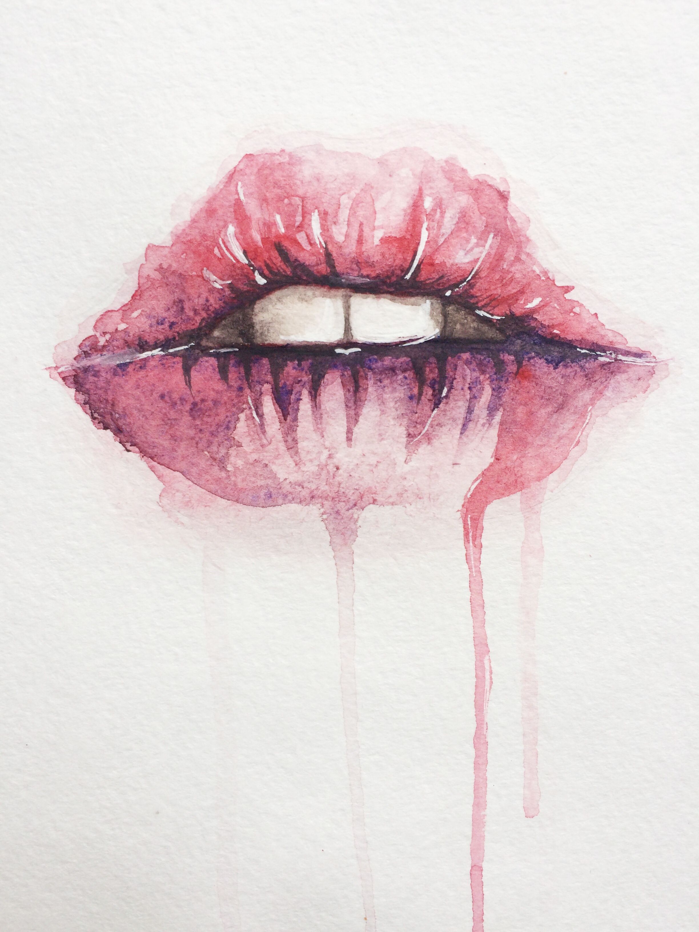 2448x3264 Watercolor Lips Akvarel Watercolor, Lips And
