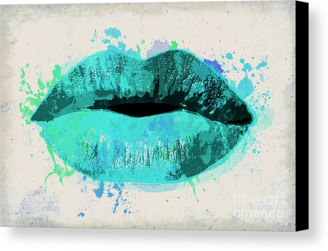 661x506 Blue Kiss Watercolor Canvas Print Canvas Art By Delphimages