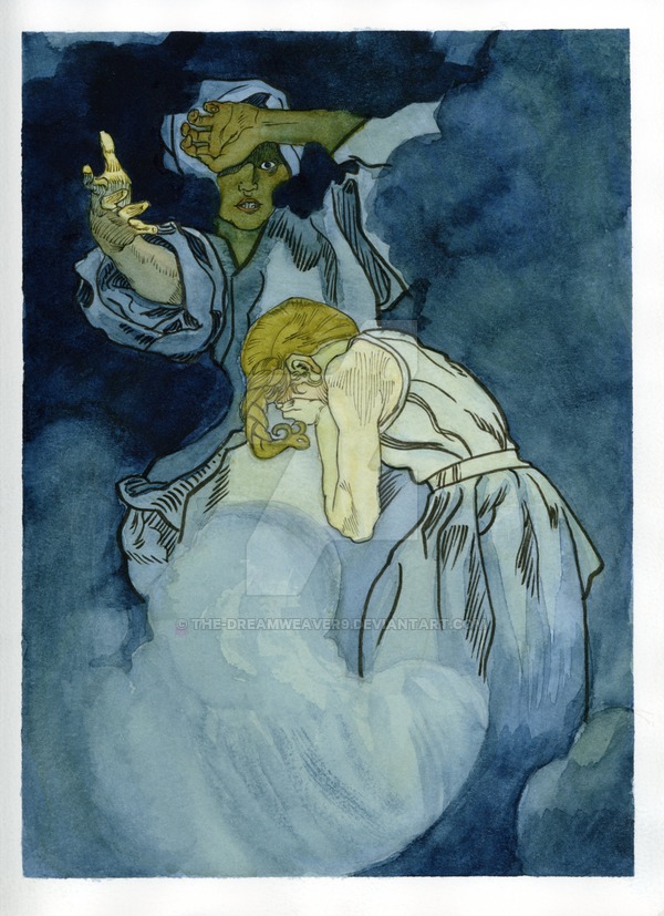 600x827 Alphonse Mucha Watercolor By The Dreamweaver9