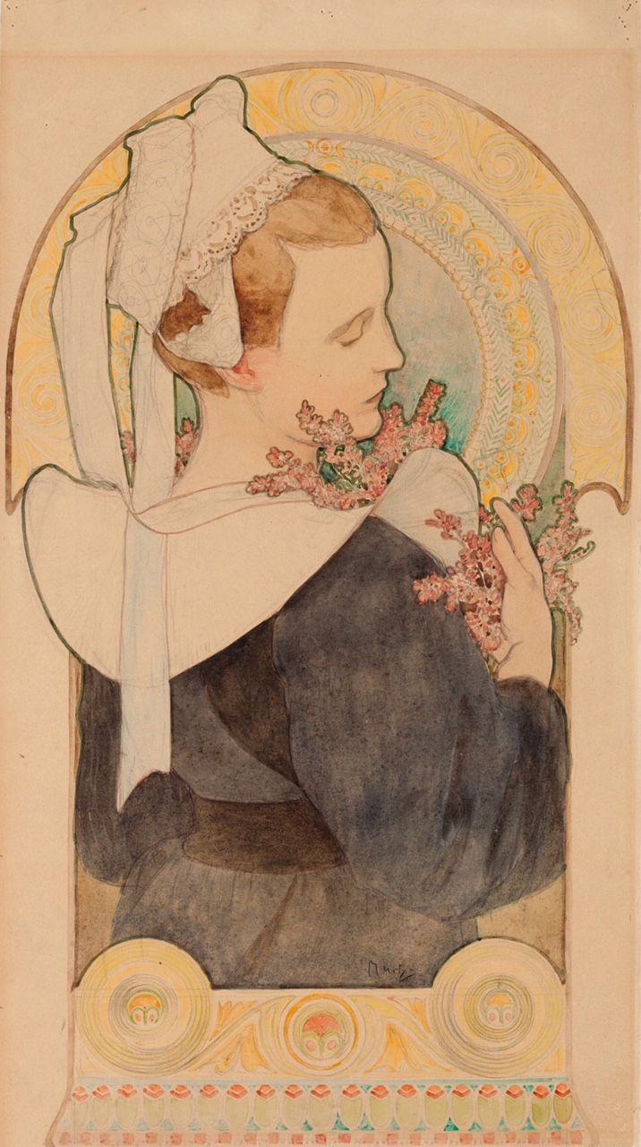 716x1280 Design For Heather.1901. Watercolour, Pencil, Paperboard. 56 X