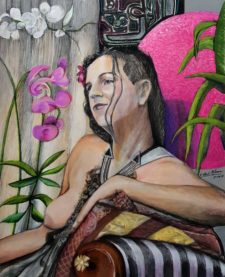 770x947 Erika (After Mucha) Painting By Ethel Mann Saatchi Art