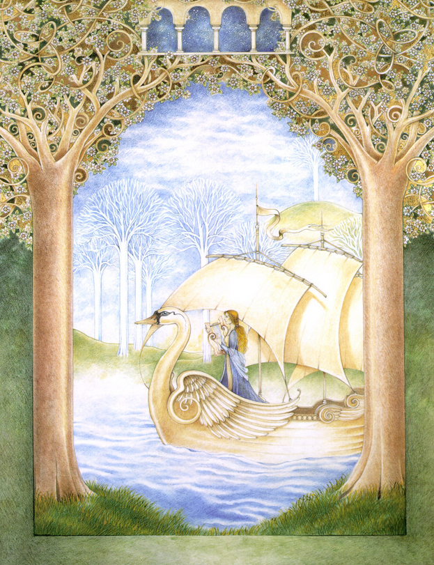 623x811 If Alphonse Mucha Did A Watercolor Of Galadriel