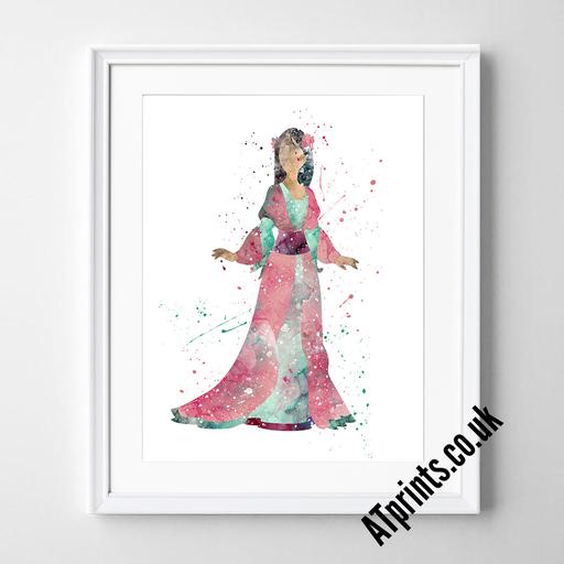512x512 Disney Watercolour Art Tagged Mulan Atprints