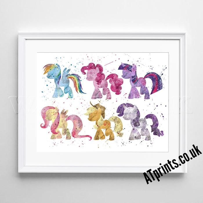 700x700 My Little Pony Watercolour Art Print Tv Shows Watercolor