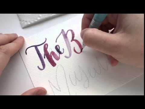 480x360 Modern Calligraphy Watercolor For Table Name Cards