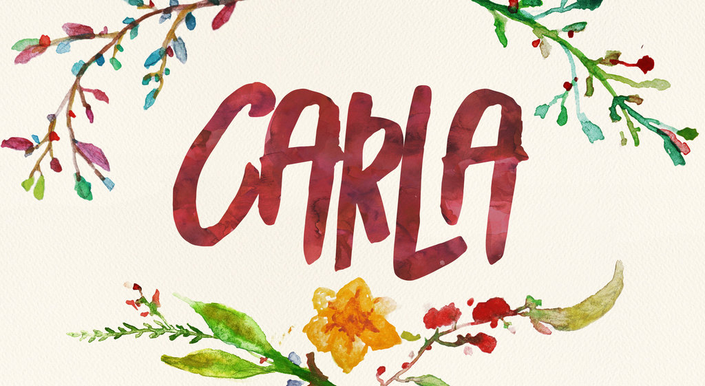 1024x561 Carla Watercolor Name Art By Littlemissfreak