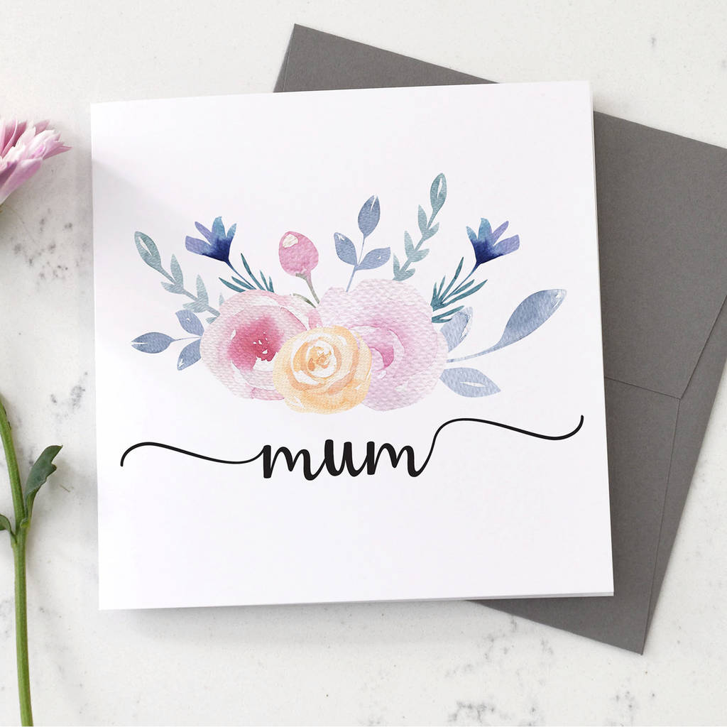 1024x1024 Personalised Watercolour Floral Name On Card By Cherry Pete