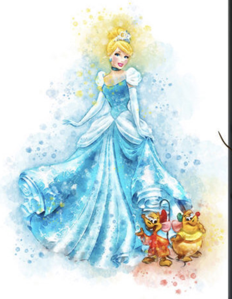 465x600 Cinderella Watercolor Tee