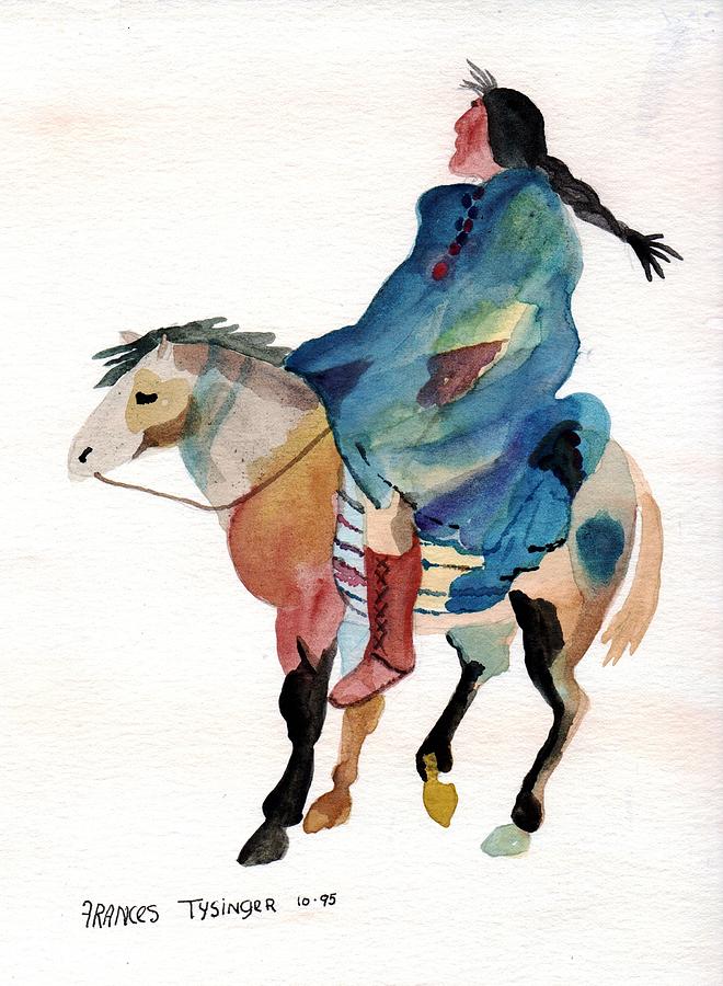 660x900 Native American On Painted Horse Painting By Beulah Tysinger