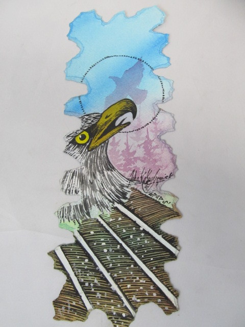 480x640 Original Signed John Kaykaygeesick Native American Watercolor