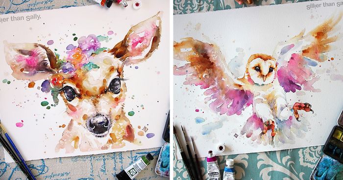 700x368 Nature Inspired Watercolor Paintings By Than Sally