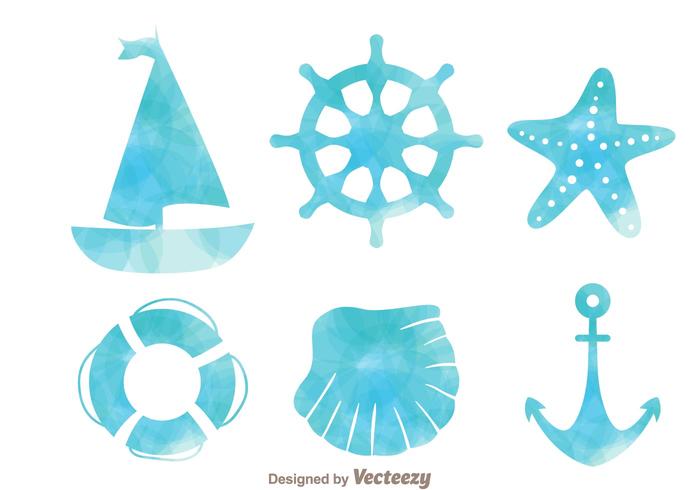700x490 Nautical Watercolor Effect Icons