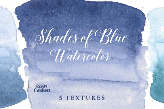 570x380 Navy Blue Ombre Clipart Blue Watercolor Splash For Logo Diy Etsy