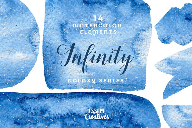642x428 Navy Blue Watercolor Branding Kit Watercolor Brush Strokes Etsy