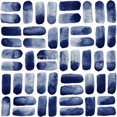 400x400 Navy Blue Watercolor Rounded Brush Strokes, Spots Background. Can