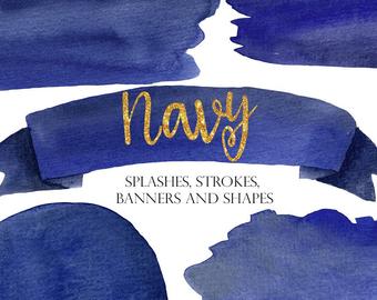 340x270 Navy Watercolor Etsy