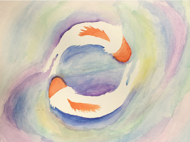 768x576 Negative Space Watercolor Mrs. Cox Class