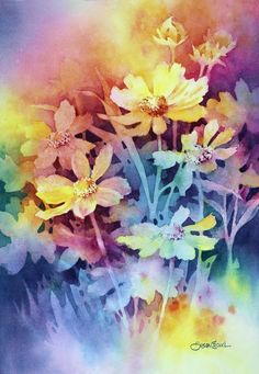 236x341 Negative Space Watercolor Painting Mixed Media Inspiration