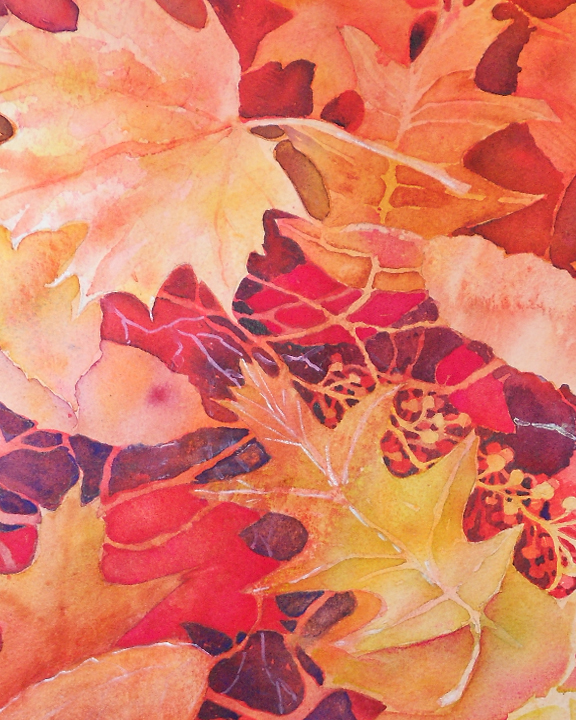 576x720 Layering Leaves By Negative Painting In Watercolor Paint With Me