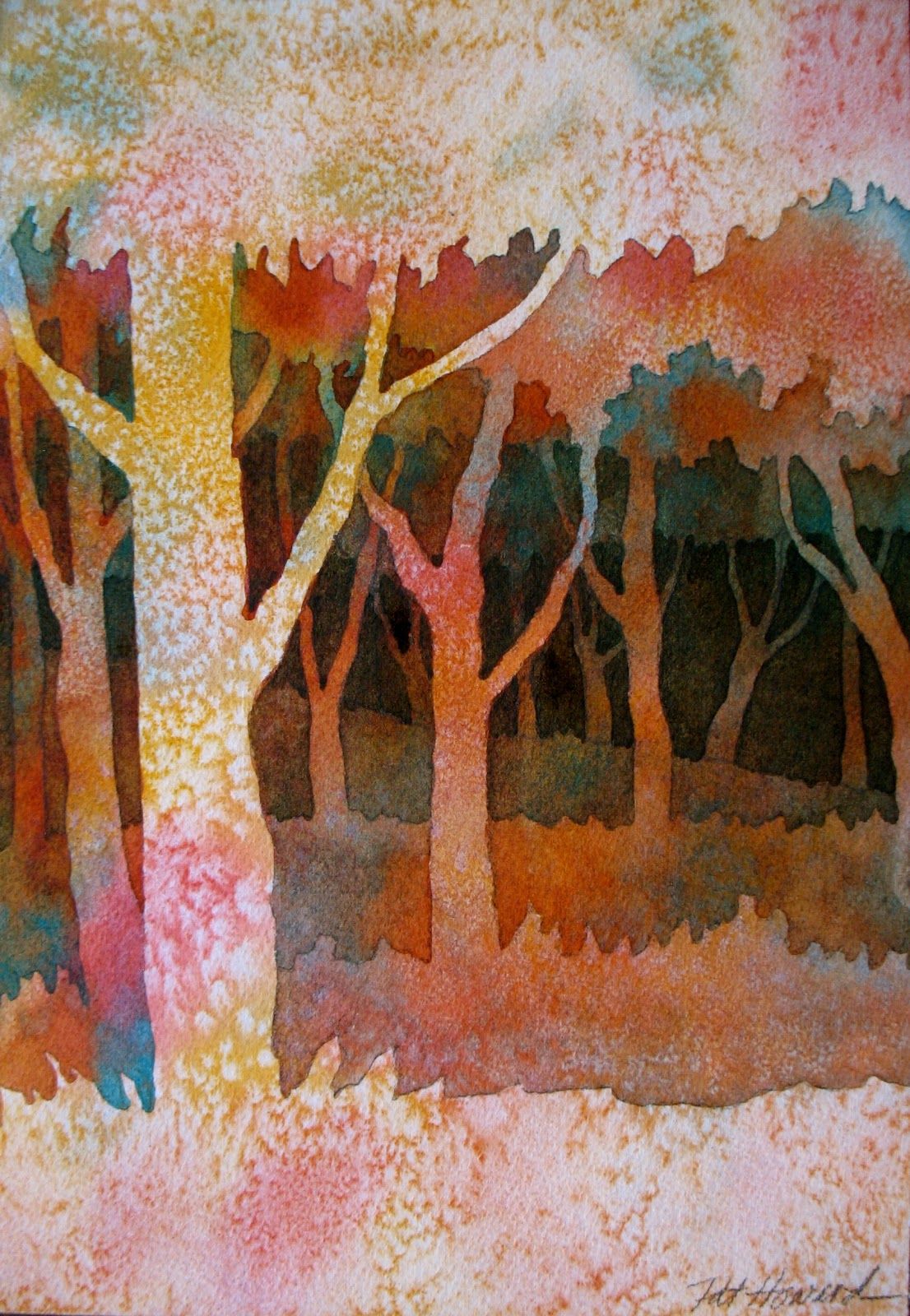 1106x1600 Watercolor Project Negative Painting Of Trees The Painted Prism