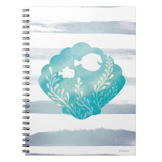 540x540 Dory Amp Nemo Watercolor Shell Graphic Notebook