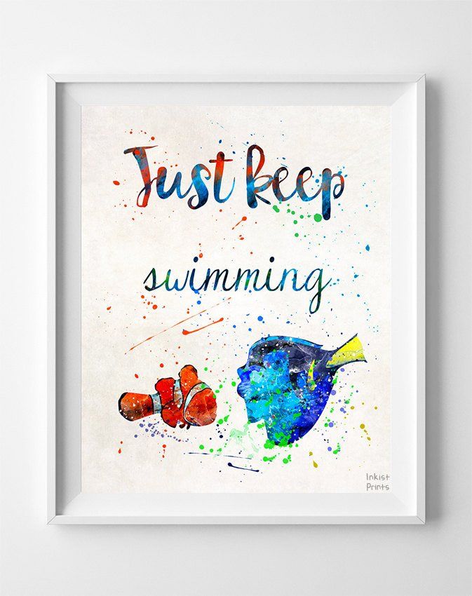 673x850 Finding Nemo Quote Type 2 Print Watercolor Artwork I