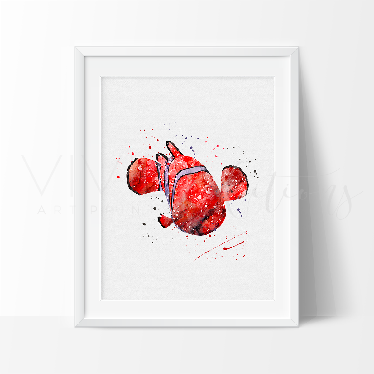 1200x1200 Nemo Watercolor Nursery Art Print Wall Decor