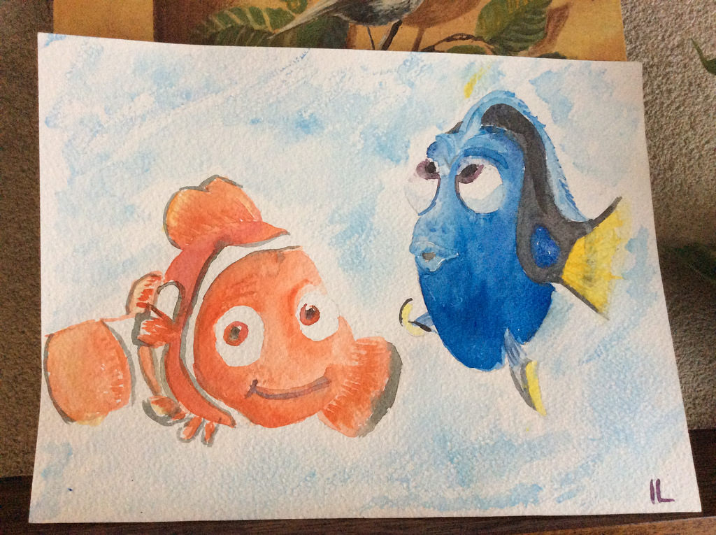 1024x765 Nemo And Dory Nemo And Dory In Acuarell ( Watercolor) 150