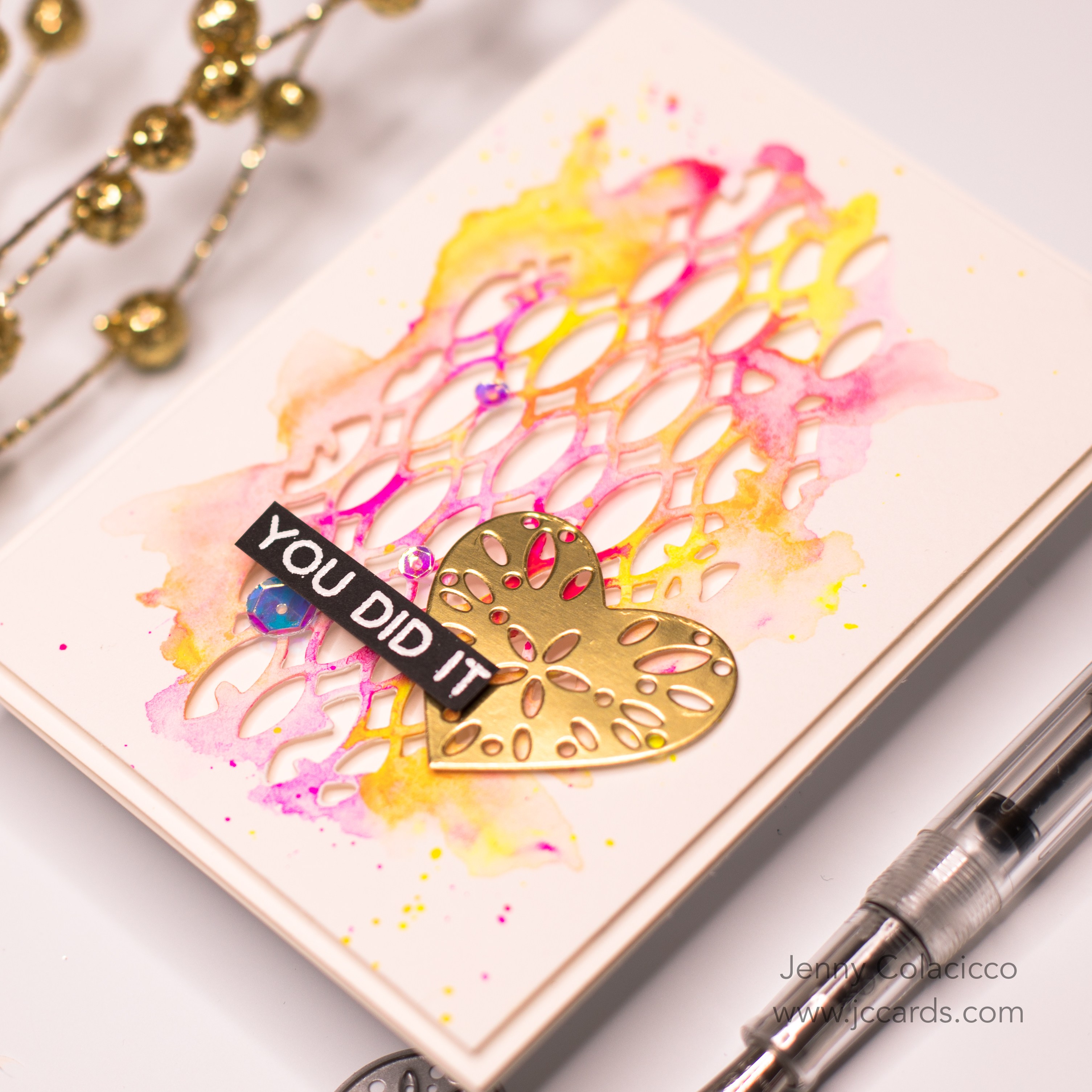 3010x3010 Neon Watercolor Die Cuts With Poppystamps