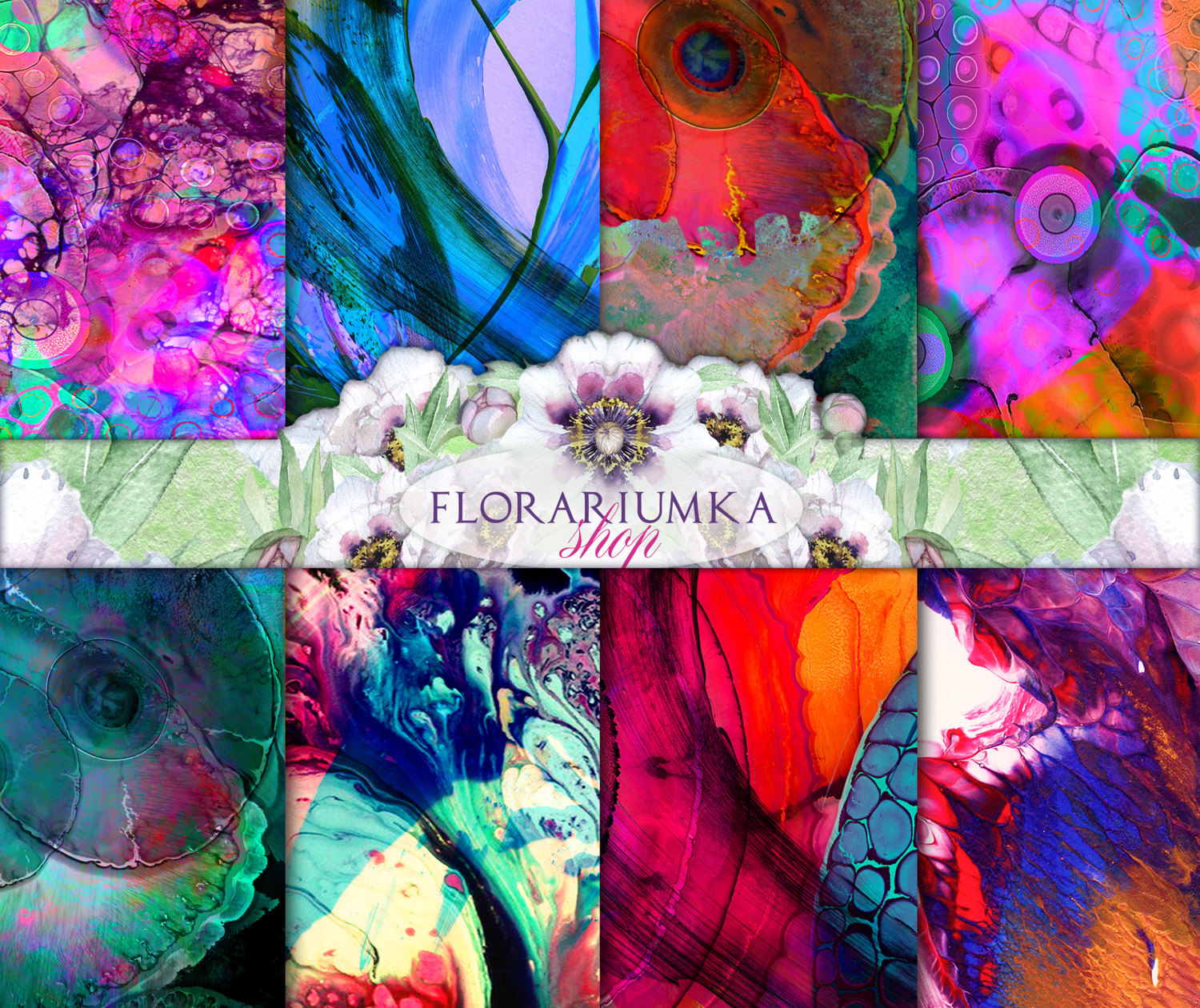 1500x1260 Neon Watercolor Digital Paper Textures Watercolor Backgrounds Etsy