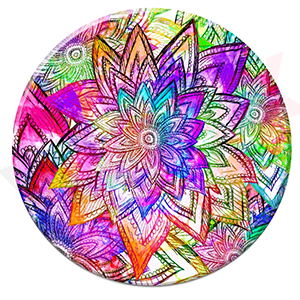 300x300 Neon Watercolor Pop Socket