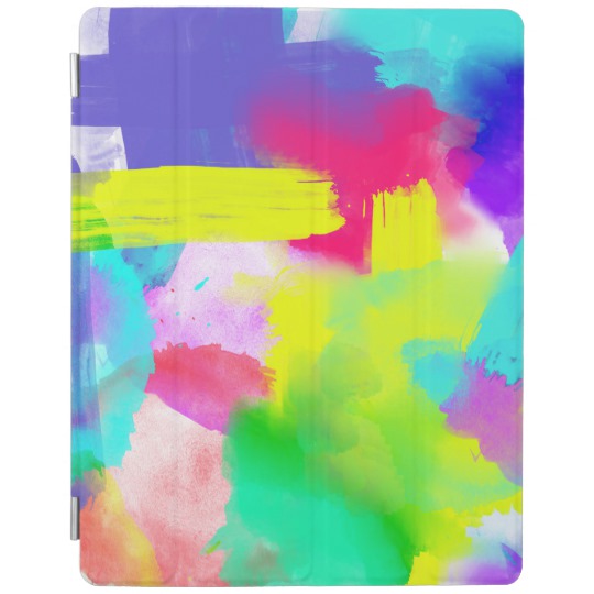 540x540 Abstract Stripes Neon Artistic Watercolor Pattern Ipad Smart Cover