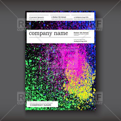 400x400 Neon Watercolor Explosion Shape Artistic Covers Design Vector