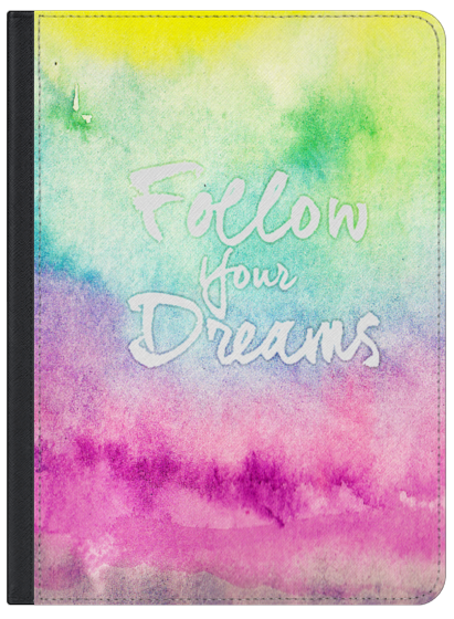 411x560 Neon Watercolor Follow Your Dreams Typography