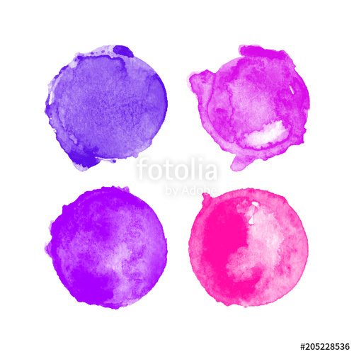 500x500 Set Of Neon Watercolor High Resolution Hand Painted Round Shapes