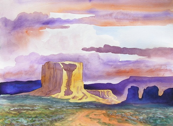 656x478 New Mexico Landscapes In Watercolor . . .