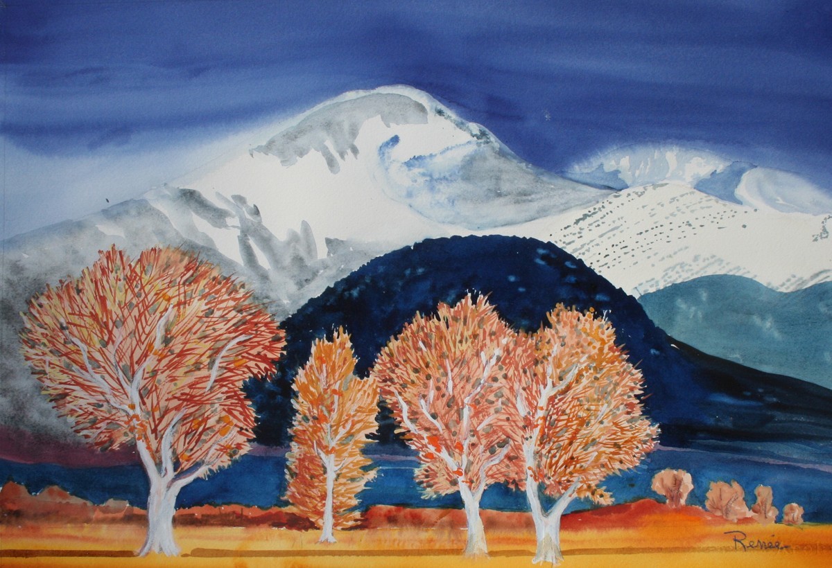 1200x820 Landscape Watercolor Paintings New Mexico Landscape By Cheryl