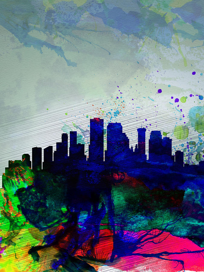 675x900 New Orleans Watercolor Skyline Painting By Naxart Studio