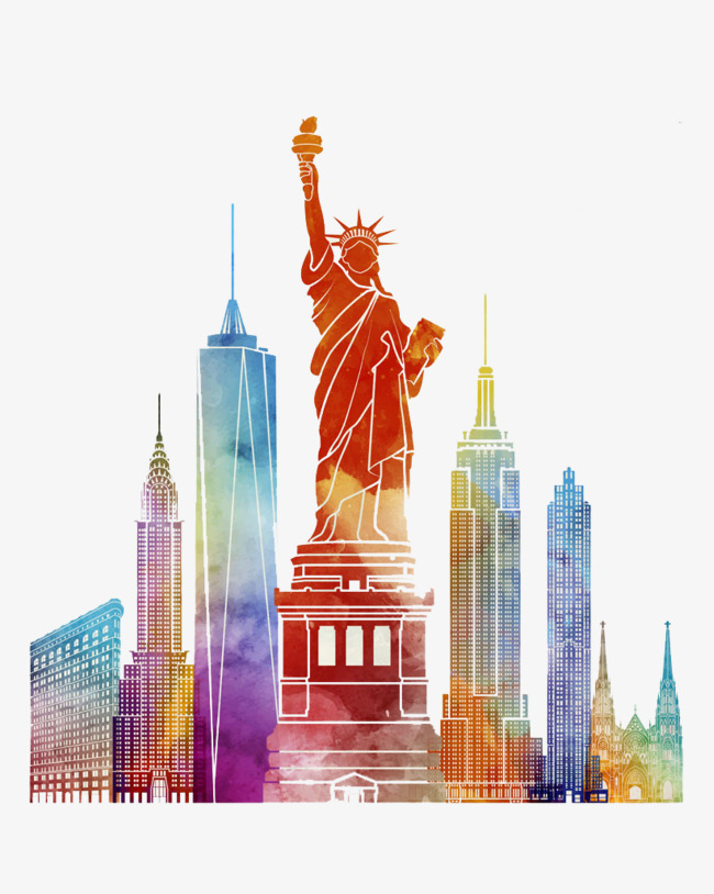 650x814 Watercolor New York Comics, Watercolor Clipart, New Clipart